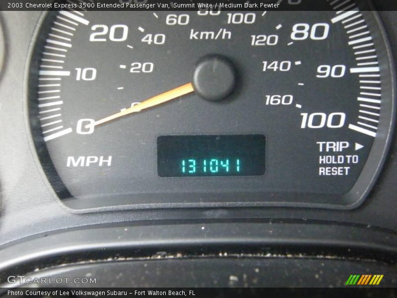Summit White / Medium Dark Pewter 2003 Chevrolet Express 3500 Extended Passenger Van