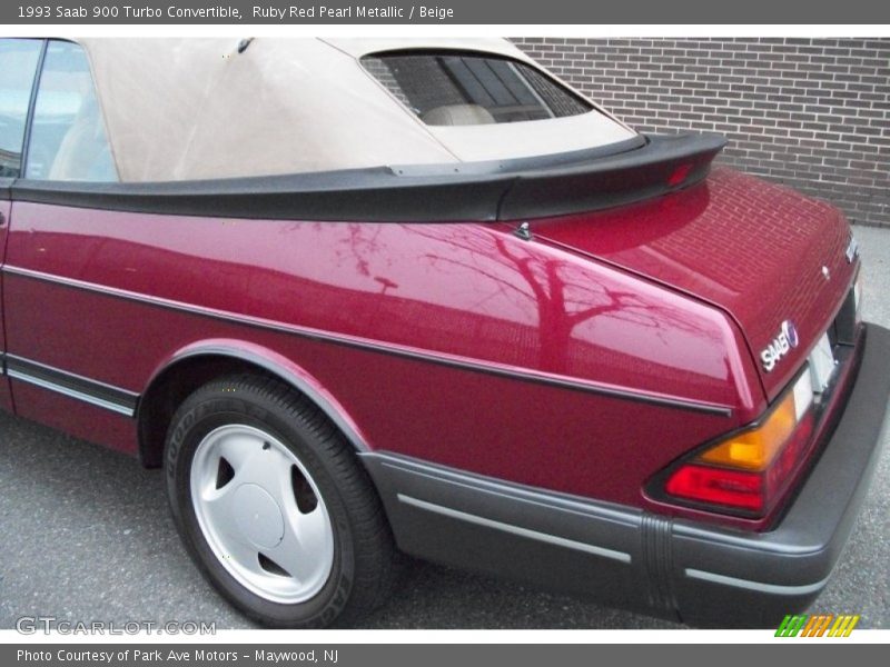 Ruby Red Pearl Metallic / Beige 1993 Saab 900 Turbo Convertible