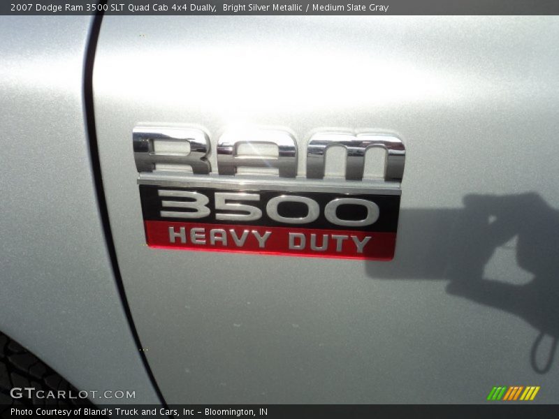 Bright Silver Metallic / Medium Slate Gray 2007 Dodge Ram 3500 SLT Quad Cab 4x4 Dually