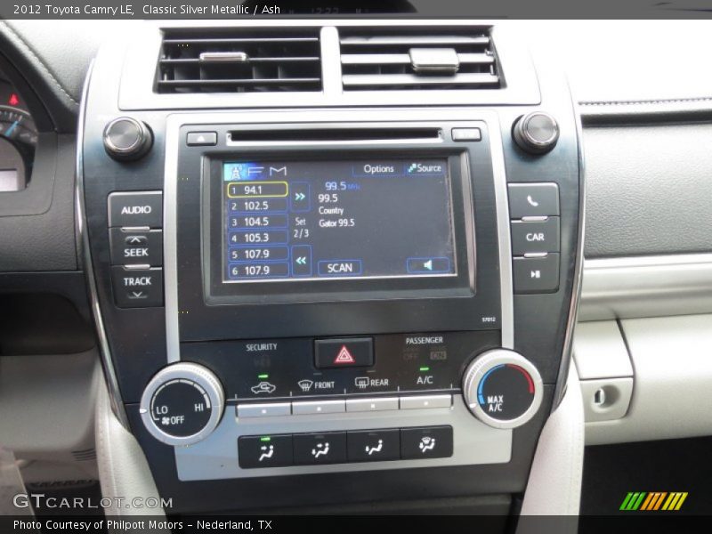 Classic Silver Metallic / Ash 2012 Toyota Camry LE