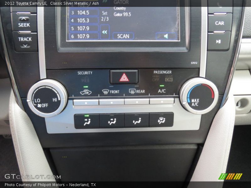Classic Silver Metallic / Ash 2012 Toyota Camry LE