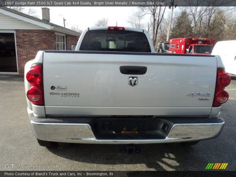 Bright Silver Metallic / Medium Slate Gray 2007 Dodge Ram 3500 SLT Quad Cab 4x4 Dually