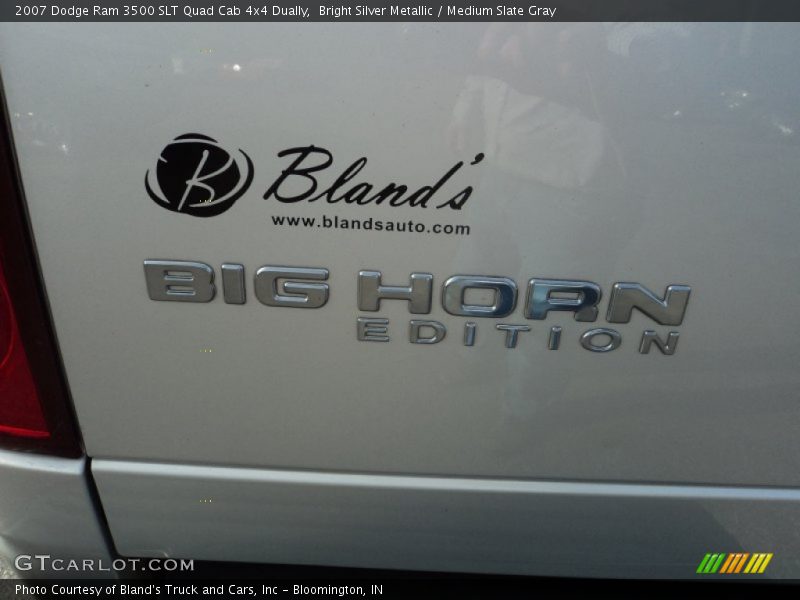 Bright Silver Metallic / Medium Slate Gray 2007 Dodge Ram 3500 SLT Quad Cab 4x4 Dually