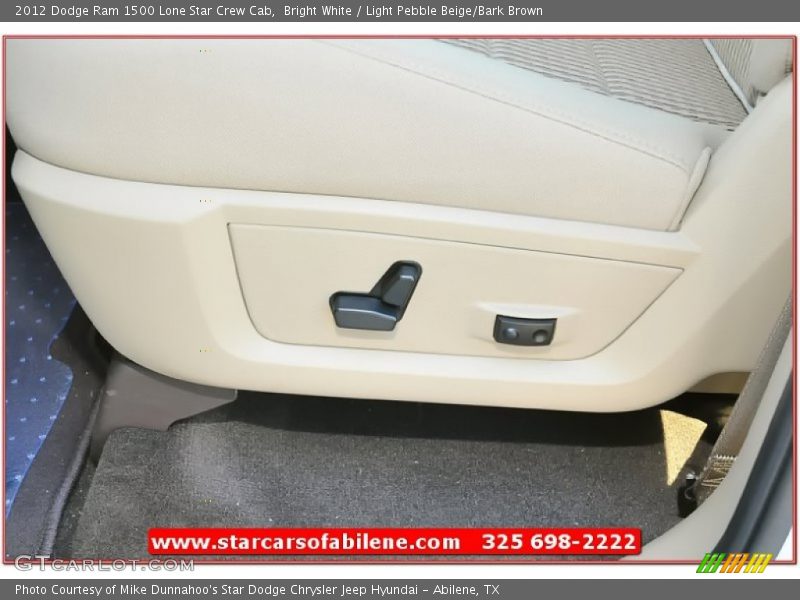 Bright White / Light Pebble Beige/Bark Brown 2012 Dodge Ram 1500 Lone Star Crew Cab