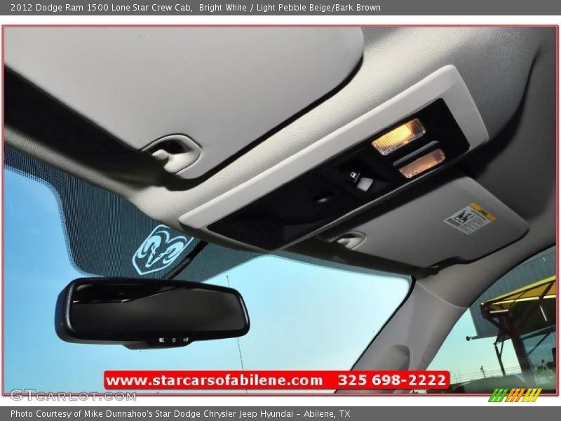 Bright White / Light Pebble Beige/Bark Brown 2012 Dodge Ram 1500 Lone Star Crew Cab