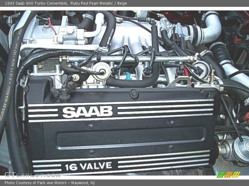 Ruby Red Pearl Metallic / Beige 1993 Saab 900 Turbo Convertible