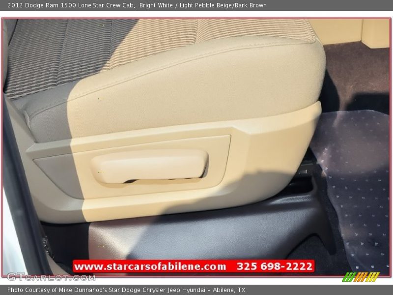 Bright White / Light Pebble Beige/Bark Brown 2012 Dodge Ram 1500 Lone Star Crew Cab