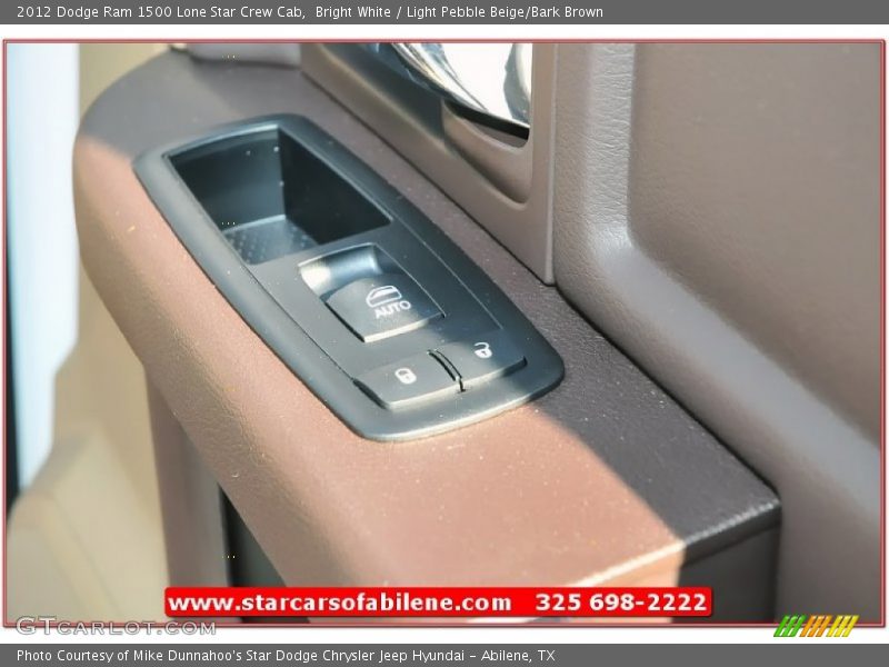 Bright White / Light Pebble Beige/Bark Brown 2012 Dodge Ram 1500 Lone Star Crew Cab