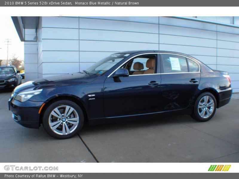 Monaco Blue Metallic / Natural Brown 2010 BMW 5 Series 528i xDrive Sedan