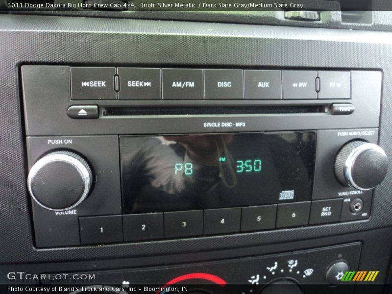 Bright Silver Metallic / Dark Slate Gray/Medium Slate Gray 2011 Dodge Dakota Big Horn Crew Cab 4x4
