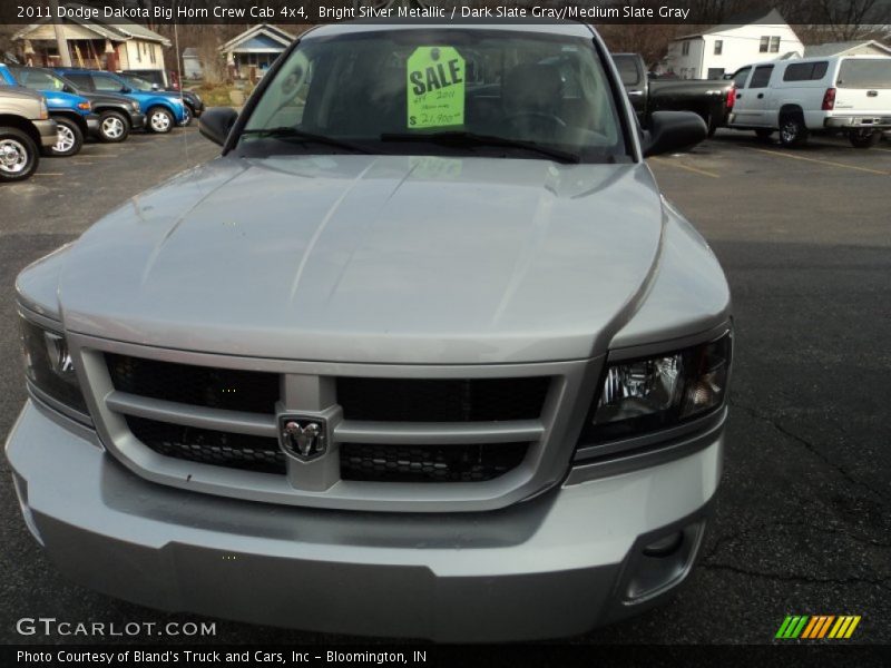 Bright Silver Metallic / Dark Slate Gray/Medium Slate Gray 2011 Dodge Dakota Big Horn Crew Cab 4x4