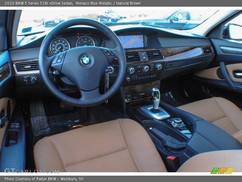 Monaco Blue Metallic / Natural Brown 2010 BMW 5 Series 528i xDrive Sedan