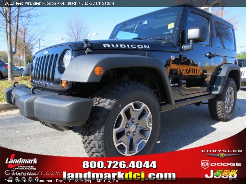 Black / Black/Dark Saddle 2013 Jeep Wrangler Rubicon 4x4