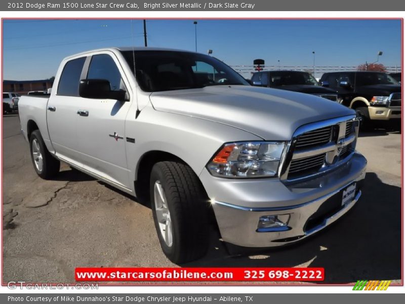 Bright Silver Metallic / Dark Slate Gray 2012 Dodge Ram 1500 Lone Star Crew Cab