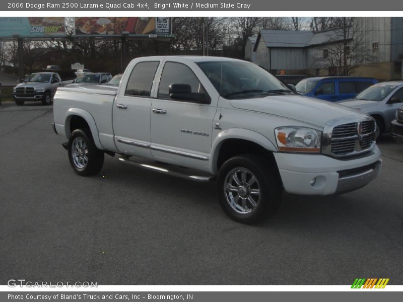 Bright White / Medium Slate Gray 2006 Dodge Ram 2500 Laramie Quad Cab 4x4