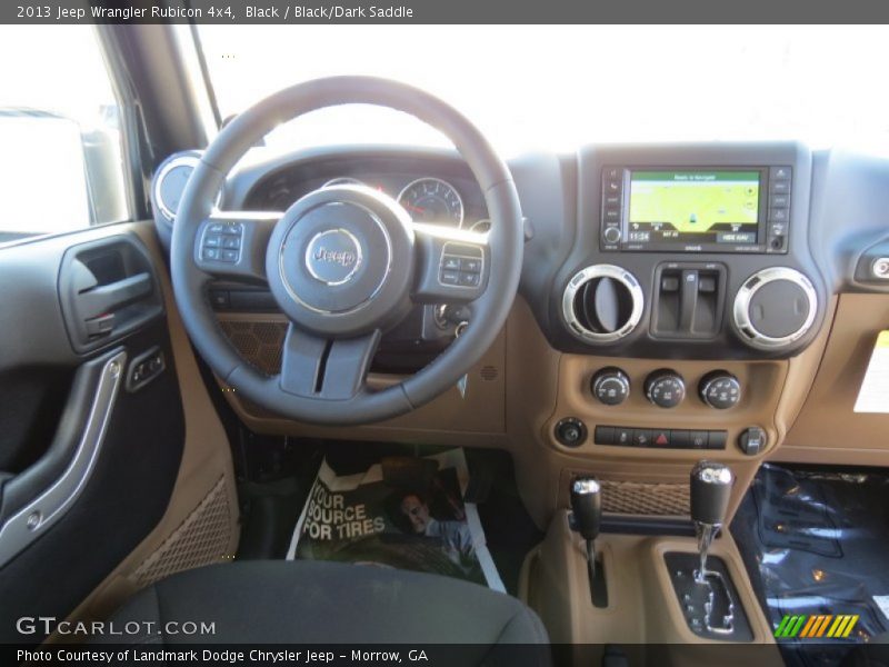 Black / Black/Dark Saddle 2013 Jeep Wrangler Rubicon 4x4