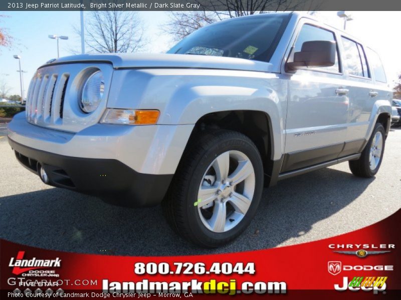 Bright Silver Metallic / Dark Slate Gray 2013 Jeep Patriot Latitude