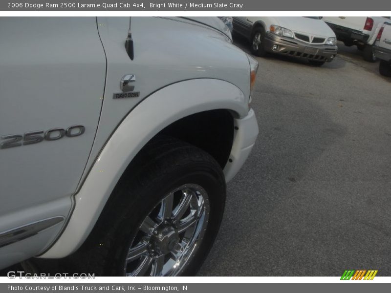 Bright White / Medium Slate Gray 2006 Dodge Ram 2500 Laramie Quad Cab 4x4