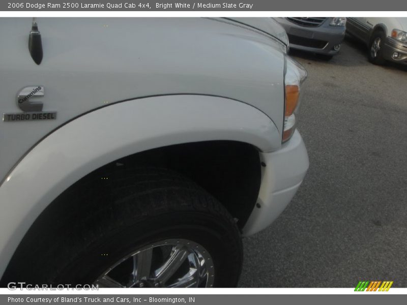 Bright White / Medium Slate Gray 2006 Dodge Ram 2500 Laramie Quad Cab 4x4