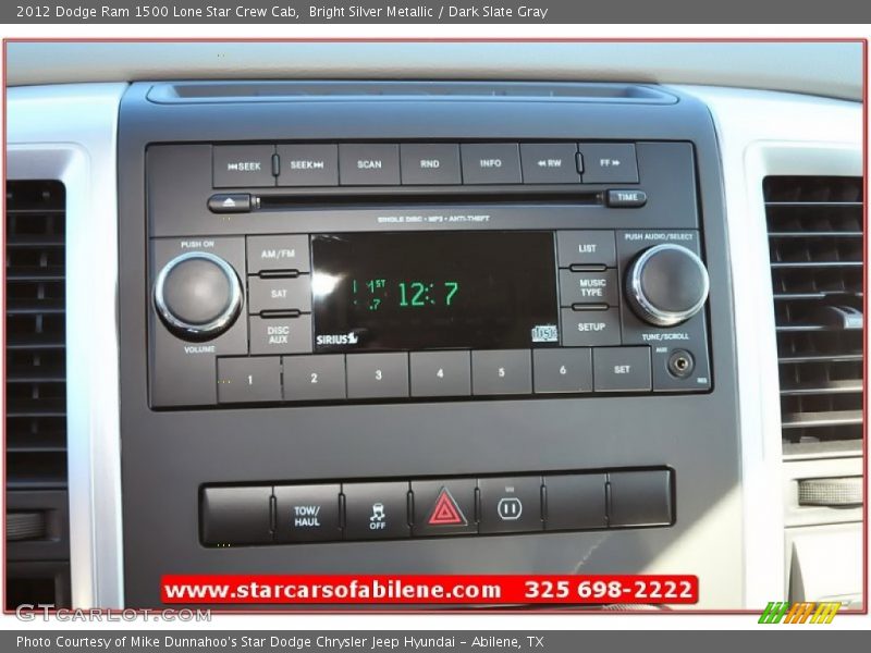 Bright Silver Metallic / Dark Slate Gray 2012 Dodge Ram 1500 Lone Star Crew Cab