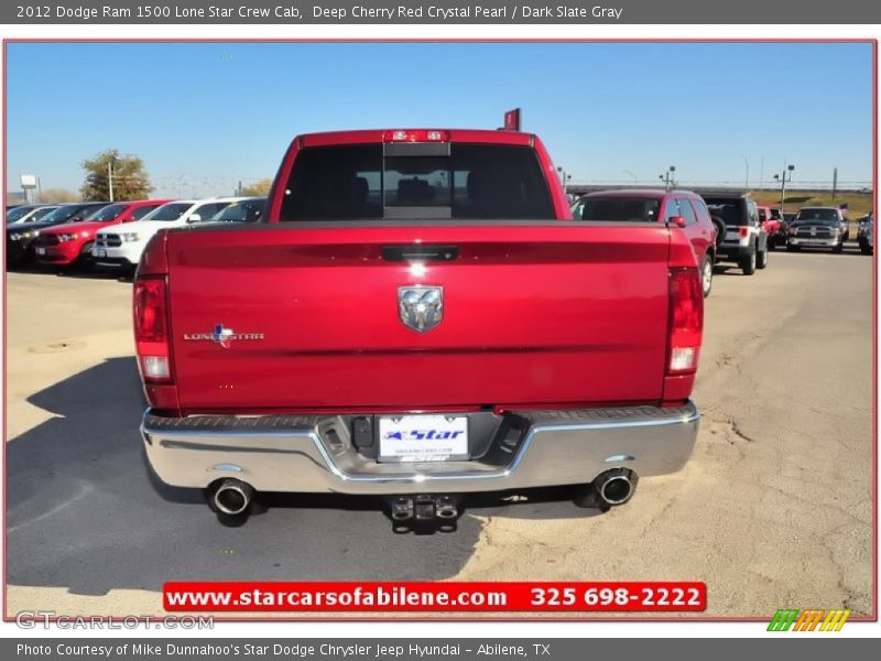 Deep Cherry Red Crystal Pearl / Dark Slate Gray 2012 Dodge Ram 1500 Lone Star Crew Cab