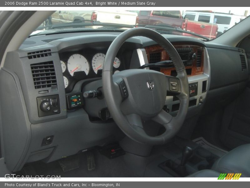 Bright White / Medium Slate Gray 2006 Dodge Ram 2500 Laramie Quad Cab 4x4