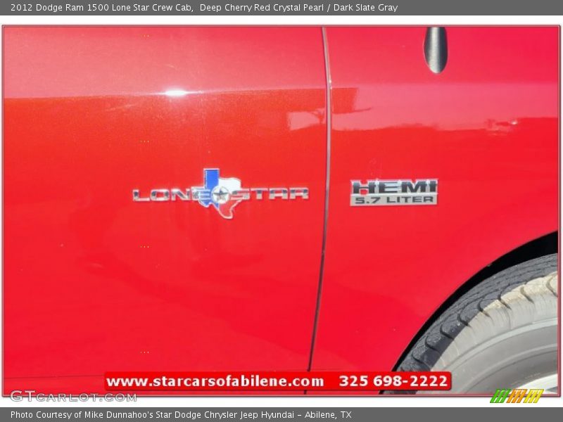 Deep Cherry Red Crystal Pearl / Dark Slate Gray 2012 Dodge Ram 1500 Lone Star Crew Cab