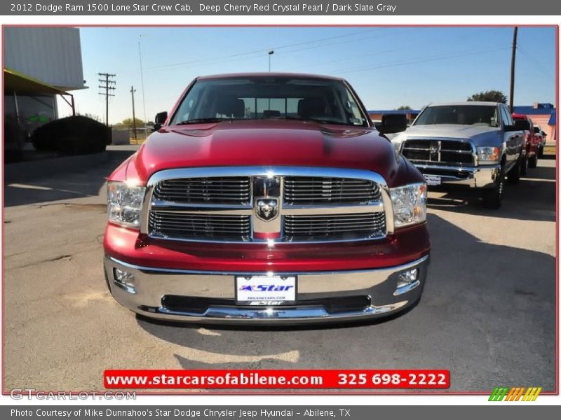 Deep Cherry Red Crystal Pearl / Dark Slate Gray 2012 Dodge Ram 1500 Lone Star Crew Cab