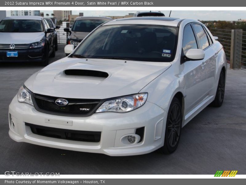 Satin White Pearl / WRX Carbon Black 2012 Subaru Impreza WRX Premium 4 Door
