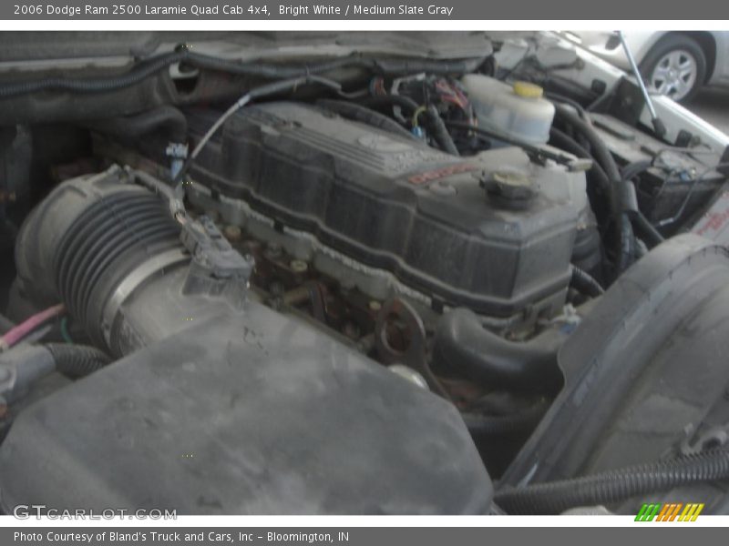 Bright White / Medium Slate Gray 2006 Dodge Ram 2500 Laramie Quad Cab 4x4