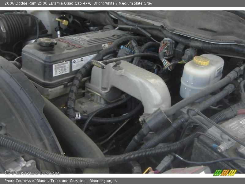 Bright White / Medium Slate Gray 2006 Dodge Ram 2500 Laramie Quad Cab 4x4