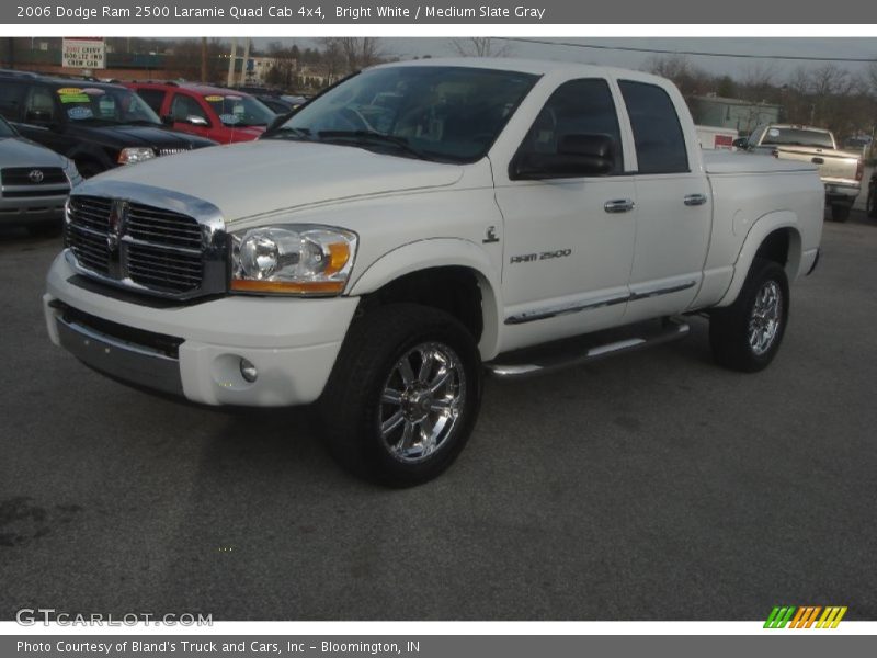 Bright White / Medium Slate Gray 2006 Dodge Ram 2500 Laramie Quad Cab 4x4