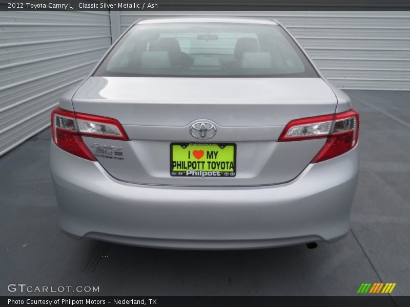 Classic Silver Metallic / Ash 2012 Toyota Camry L