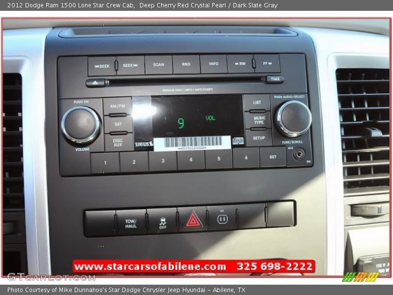 Deep Cherry Red Crystal Pearl / Dark Slate Gray 2012 Dodge Ram 1500 Lone Star Crew Cab