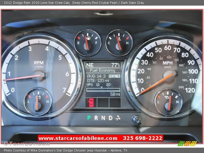 Deep Cherry Red Crystal Pearl / Dark Slate Gray 2012 Dodge Ram 1500 Lone Star Crew Cab