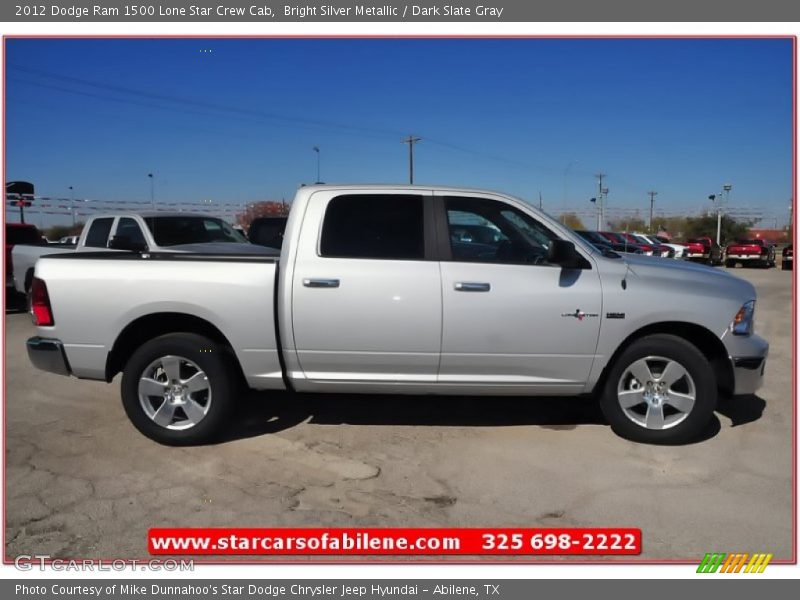 Bright Silver Metallic / Dark Slate Gray 2012 Dodge Ram 1500 Lone Star Crew Cab