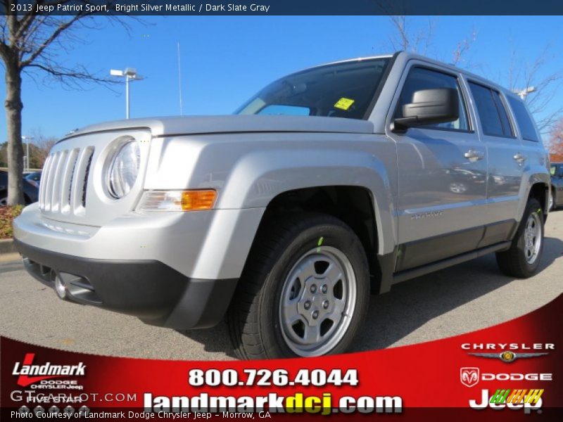 Bright Silver Metallic / Dark Slate Gray 2013 Jeep Patriot Sport