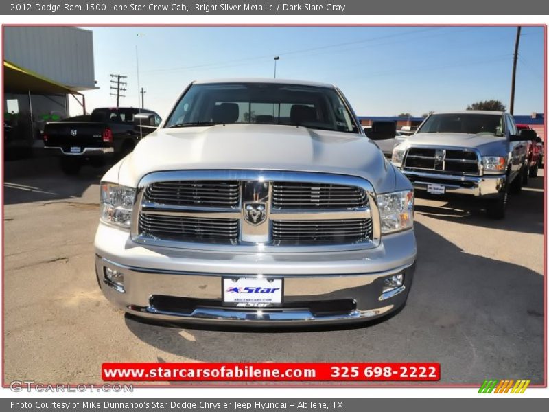 Bright Silver Metallic / Dark Slate Gray 2012 Dodge Ram 1500 Lone Star Crew Cab