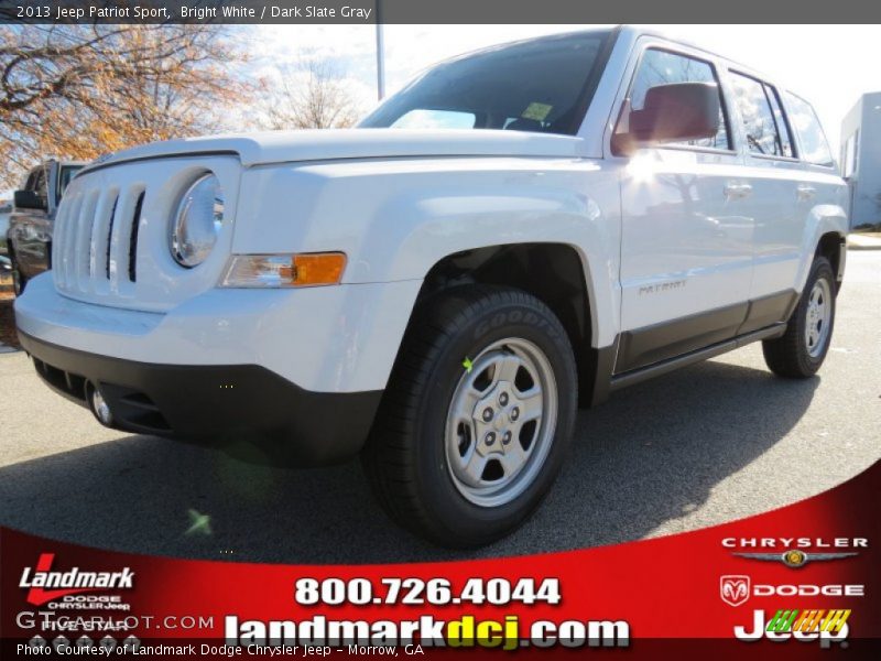 Bright White / Dark Slate Gray 2013 Jeep Patriot Sport
