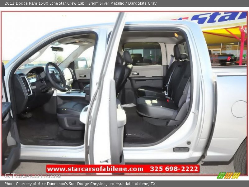 Bright Silver Metallic / Dark Slate Gray 2012 Dodge Ram 1500 Lone Star Crew Cab