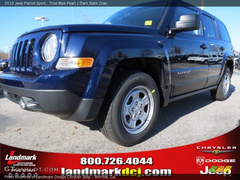True Blue Pearl / Dark Slate Gray 2013 Jeep Patriot Sport