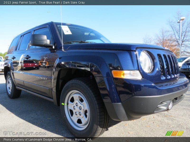 True Blue Pearl / Dark Slate Gray 2013 Jeep Patriot Sport