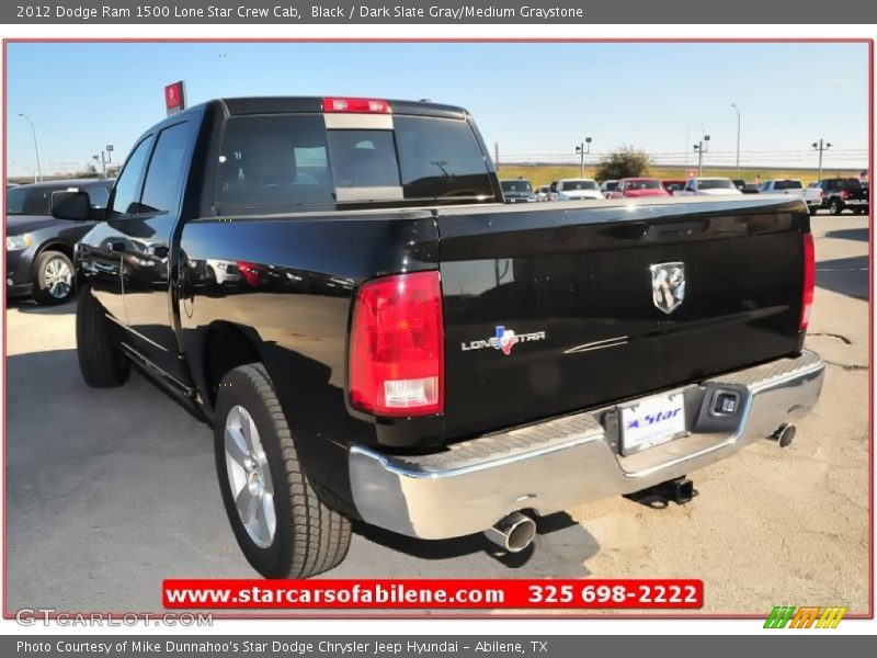 Black / Dark Slate Gray/Medium Graystone 2012 Dodge Ram 1500 Lone Star Crew Cab