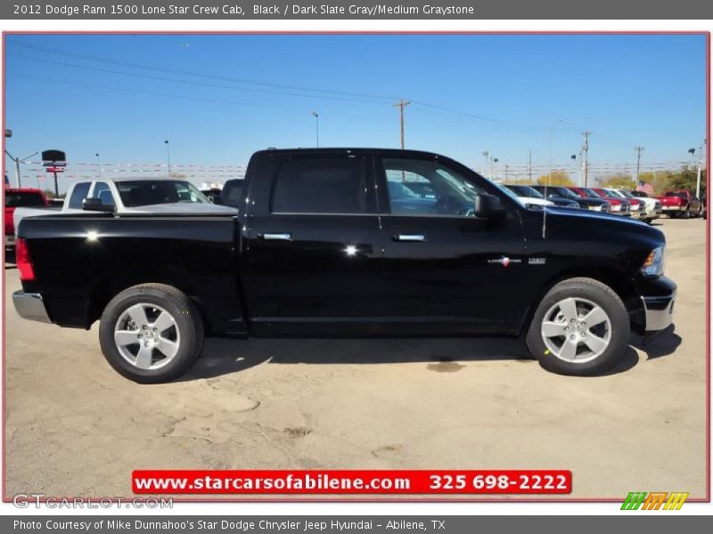 Black / Dark Slate Gray/Medium Graystone 2012 Dodge Ram 1500 Lone Star Crew Cab