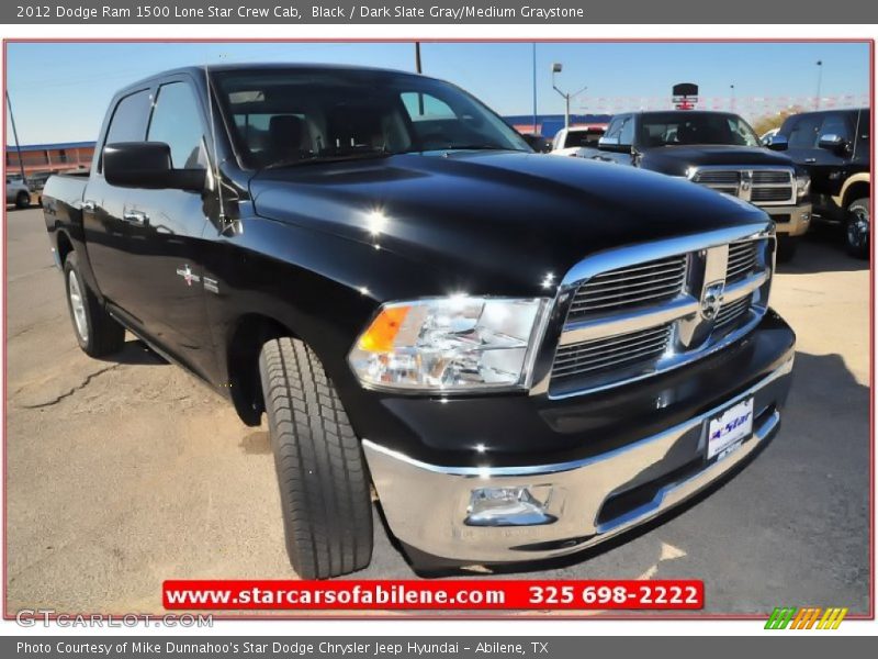 Black / Dark Slate Gray/Medium Graystone 2012 Dodge Ram 1500 Lone Star Crew Cab