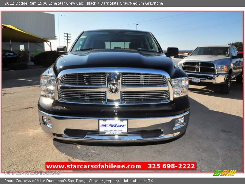 Black / Dark Slate Gray/Medium Graystone 2012 Dodge Ram 1500 Lone Star Crew Cab