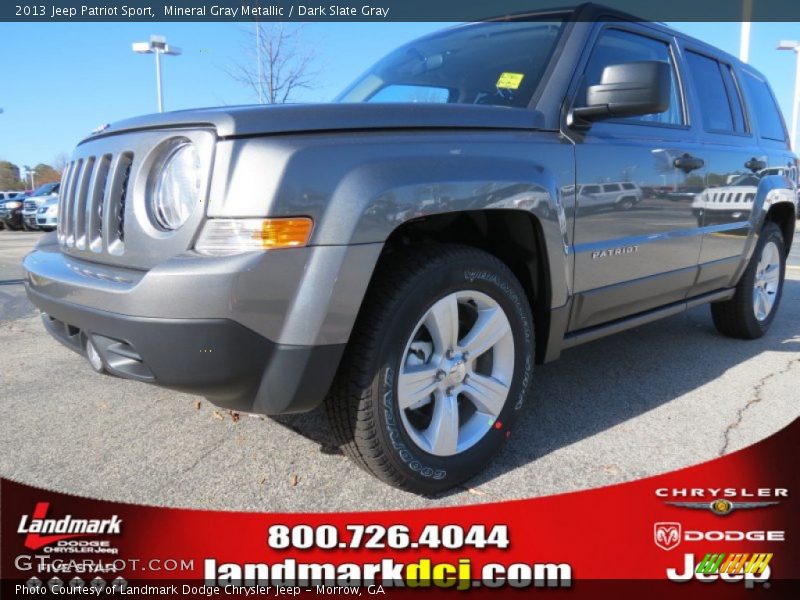 Mineral Gray Metallic / Dark Slate Gray 2013 Jeep Patriot Sport