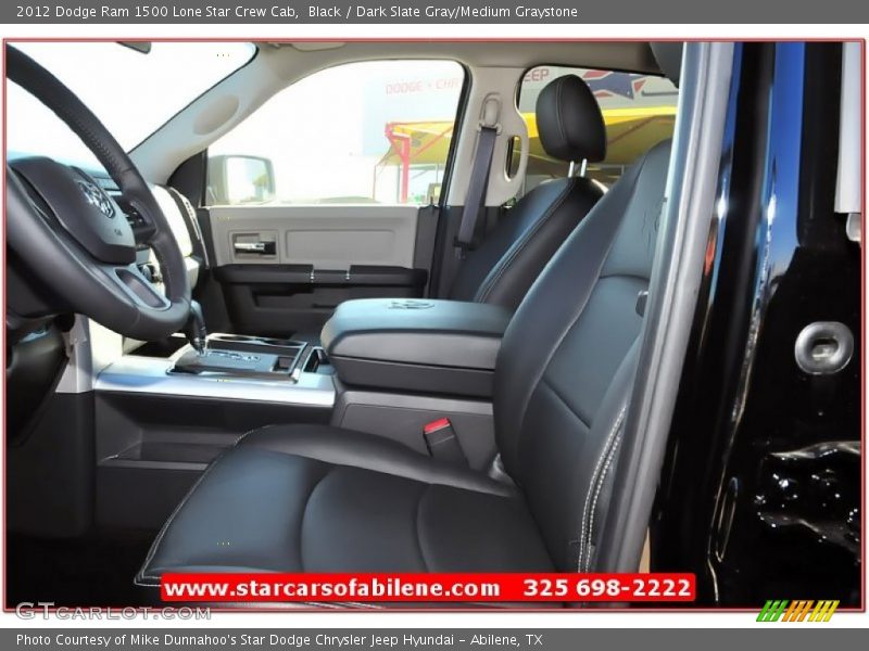 Black / Dark Slate Gray/Medium Graystone 2012 Dodge Ram 1500 Lone Star Crew Cab