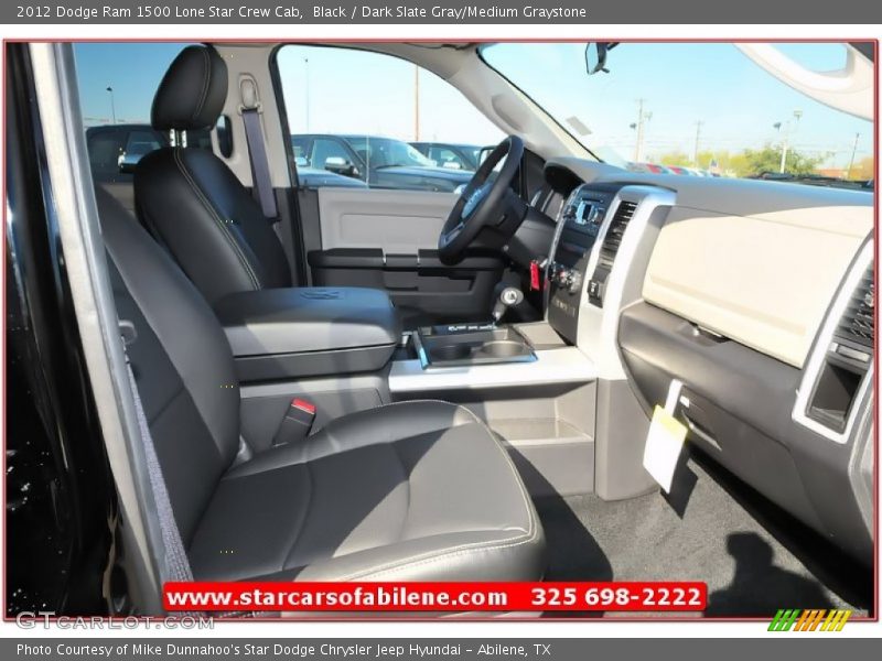 Black / Dark Slate Gray/Medium Graystone 2012 Dodge Ram 1500 Lone Star Crew Cab