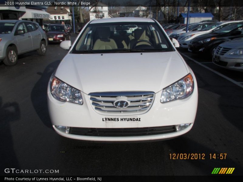 Nordic White / Beige 2010 Hyundai Elantra GLS